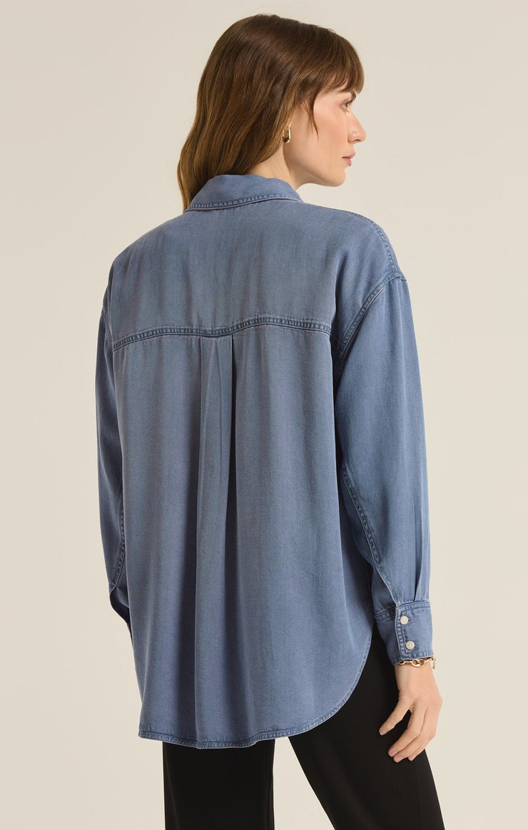 Colbie Chambray Top back