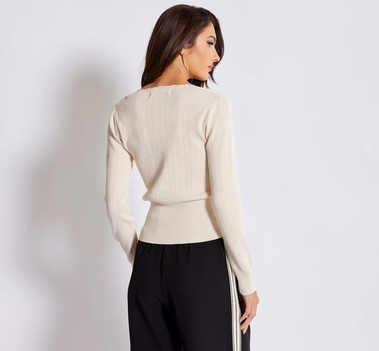 Colin Pointelle Sweater BACK