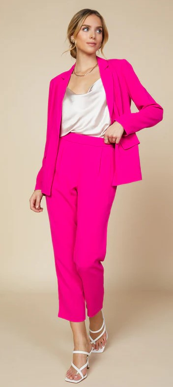 Elastic Trouser pink front