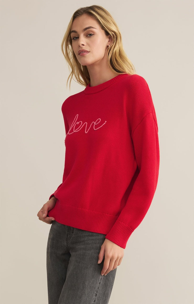 Love Notes Boyfriend Sweater side