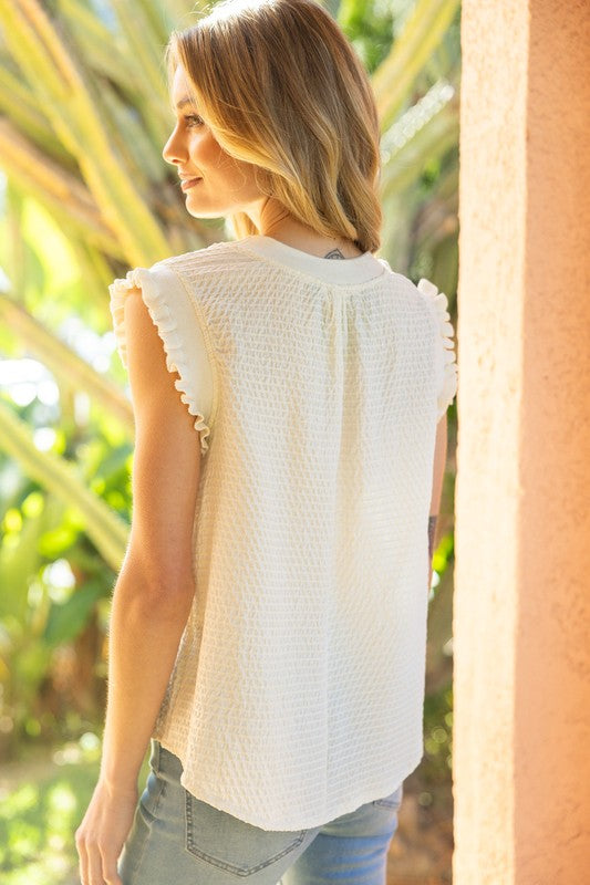 Rib Band Textured Top 1