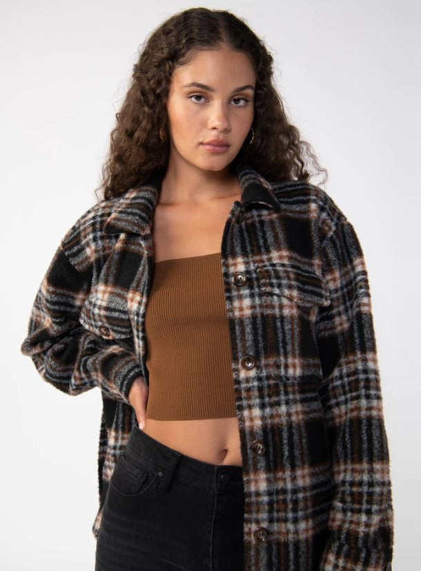 Shay Shacket Essex Plaid front