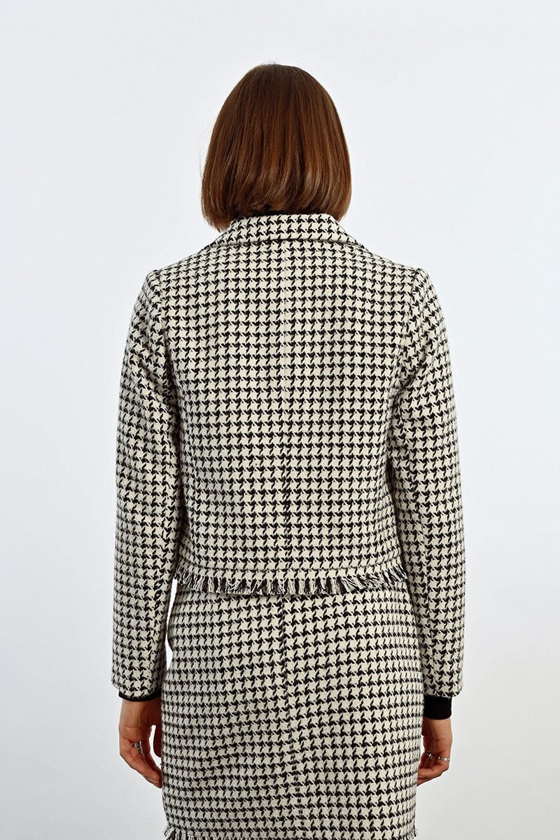 Short Houndstooth Jacket back