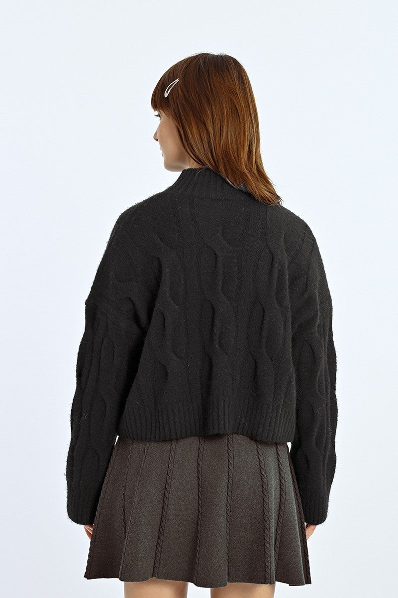 Soft Knit Cable Sweater back