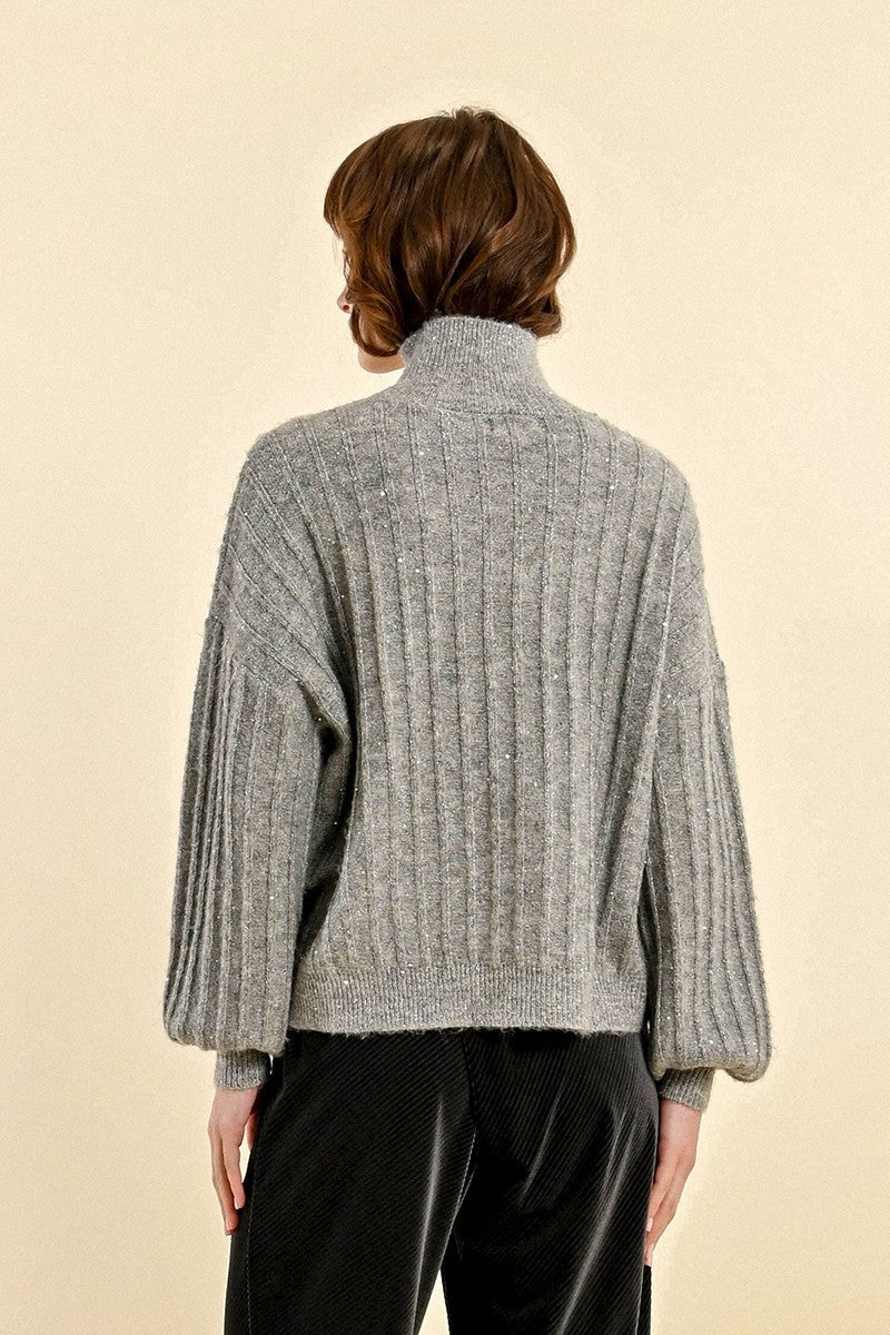 Sweater With High Collar back