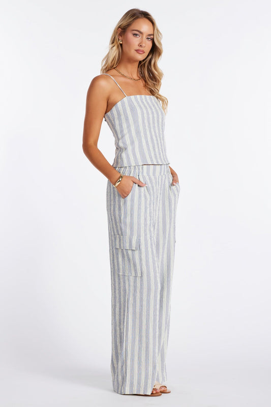 Coastal Stripe Cargo Pant