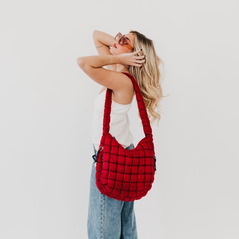 Carmen Quilted Hobo Tote