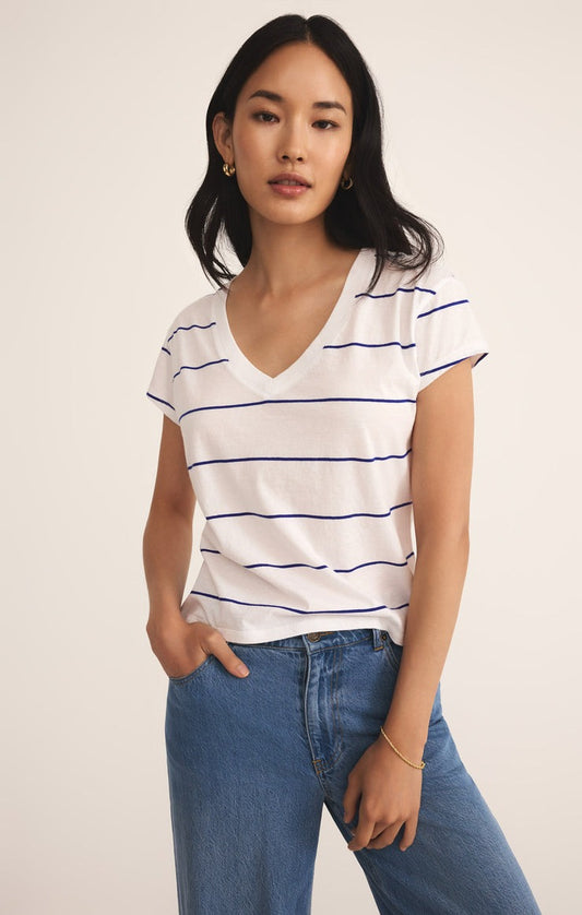 Striped Modern V Neck