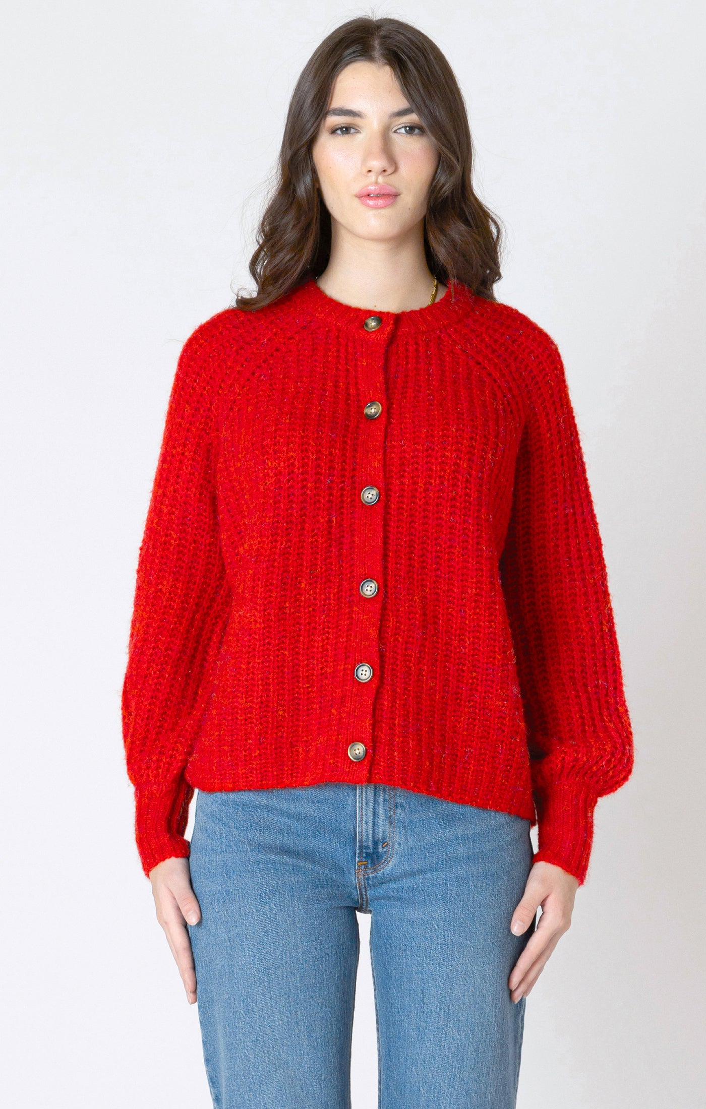 Crewneck Textured Cardi