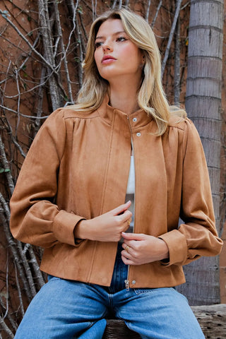 Suede Mock Jacket
