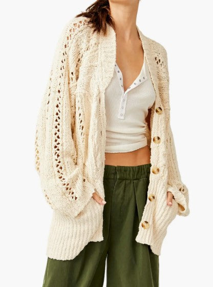 Cable Cardi Ivory F/P