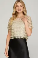 Cream Lace Top