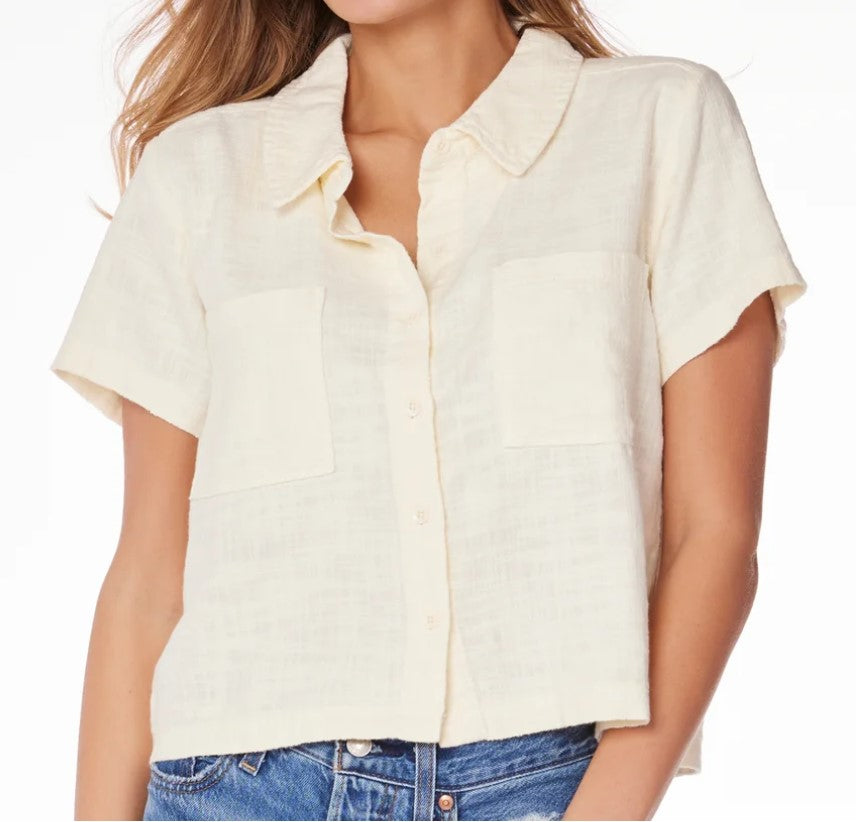 Boxy Front Button Top