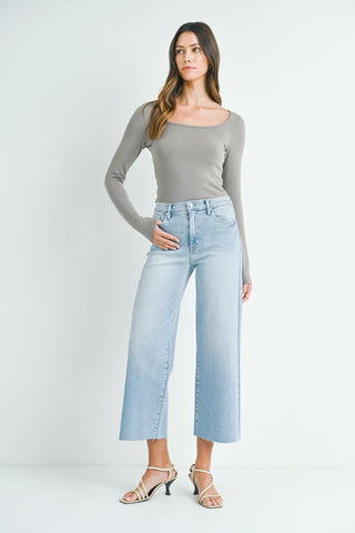 Scissor Cut Wide Leg