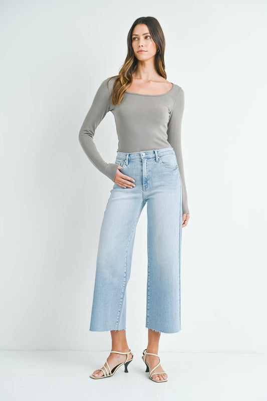 Scissor Cut Wide Leg