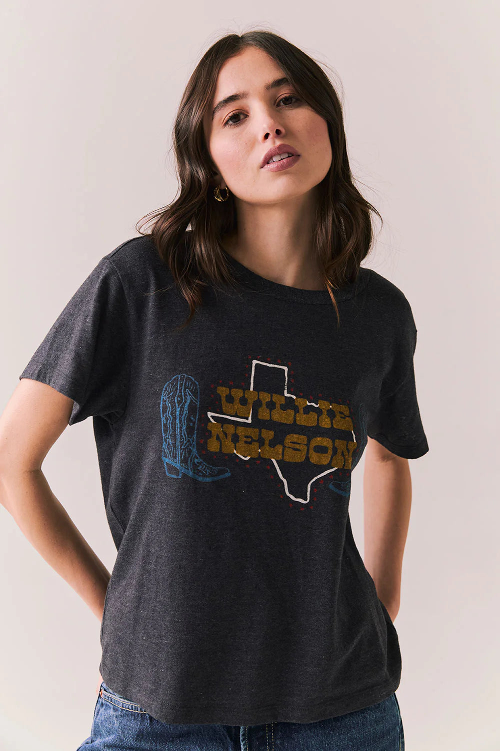 Willie Nelson Texas Boots Tee