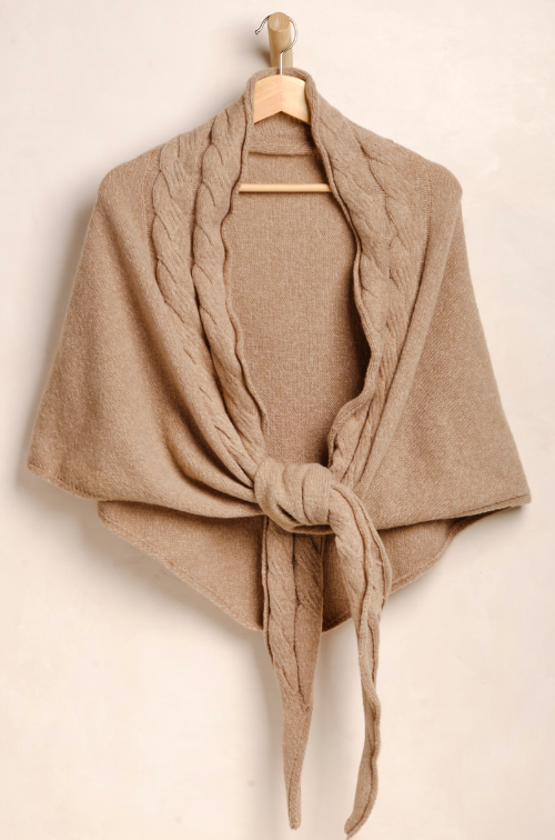 Coastline Cable Knit Scarf brown