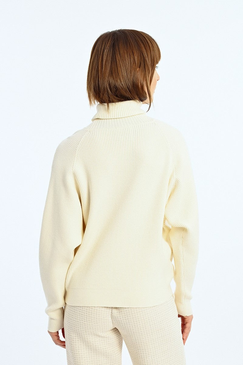 T Neck Crossover Sweater