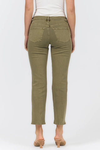 Anika Olive Mid Rise