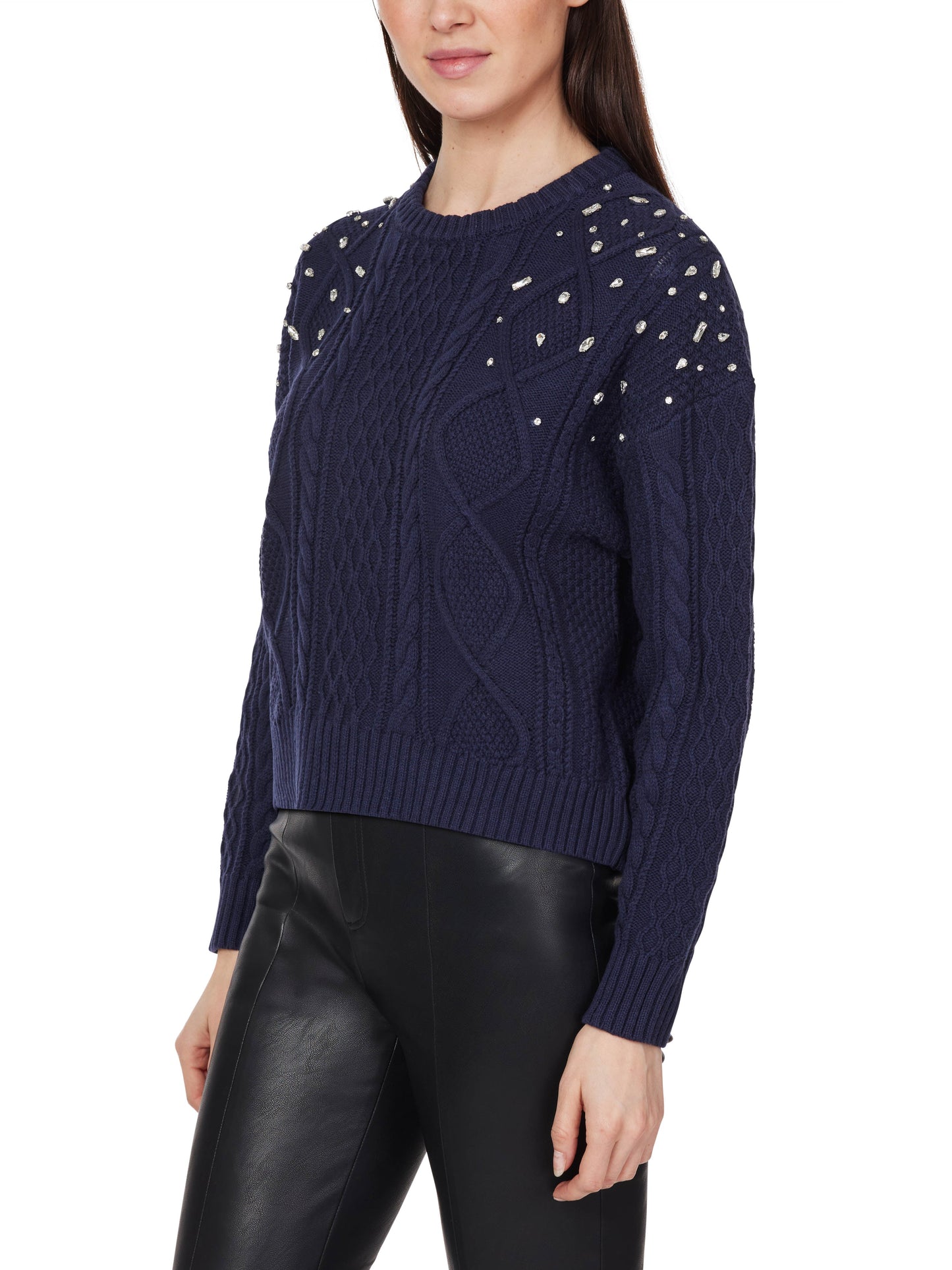 Embellished Crew Sweater