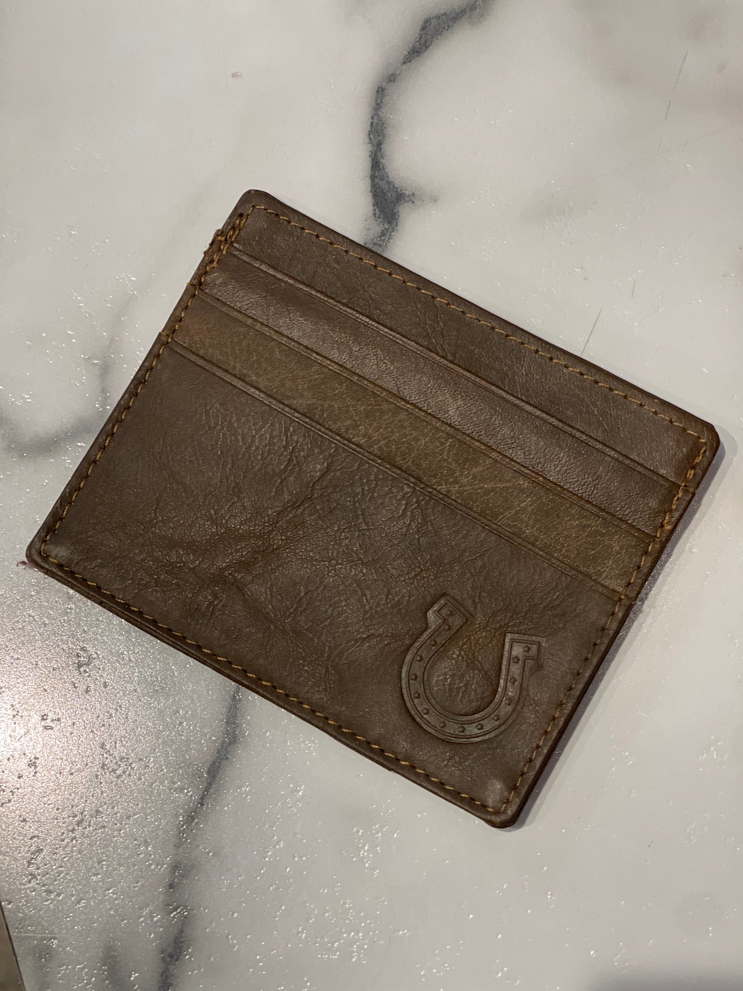 Men's Horseshoe Leather Slim Wallet