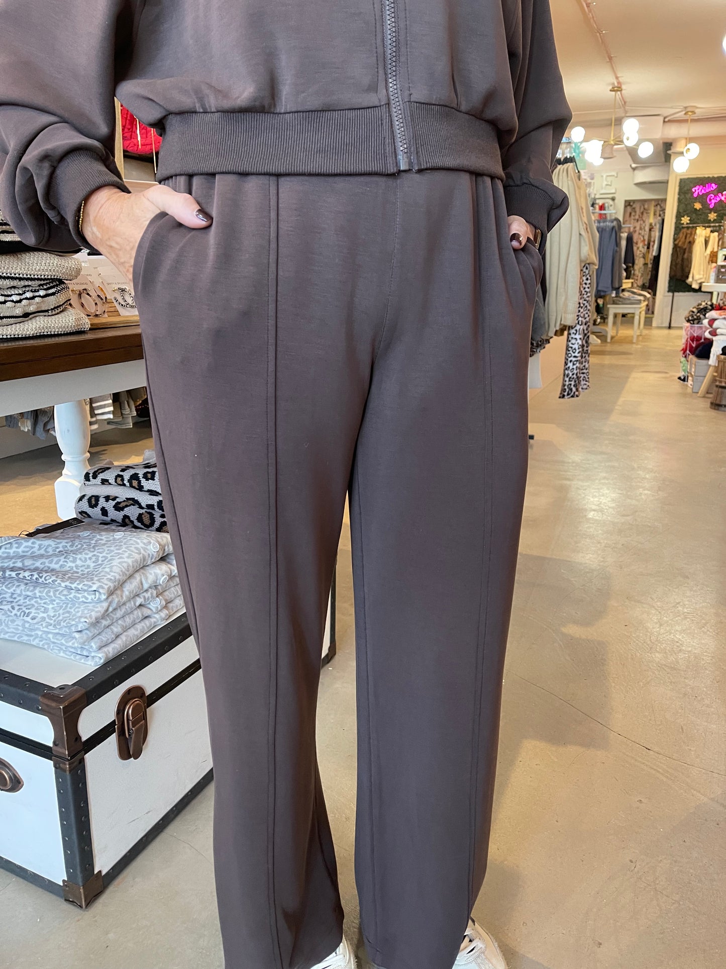 Brushed Modal Easy Pull On Pant