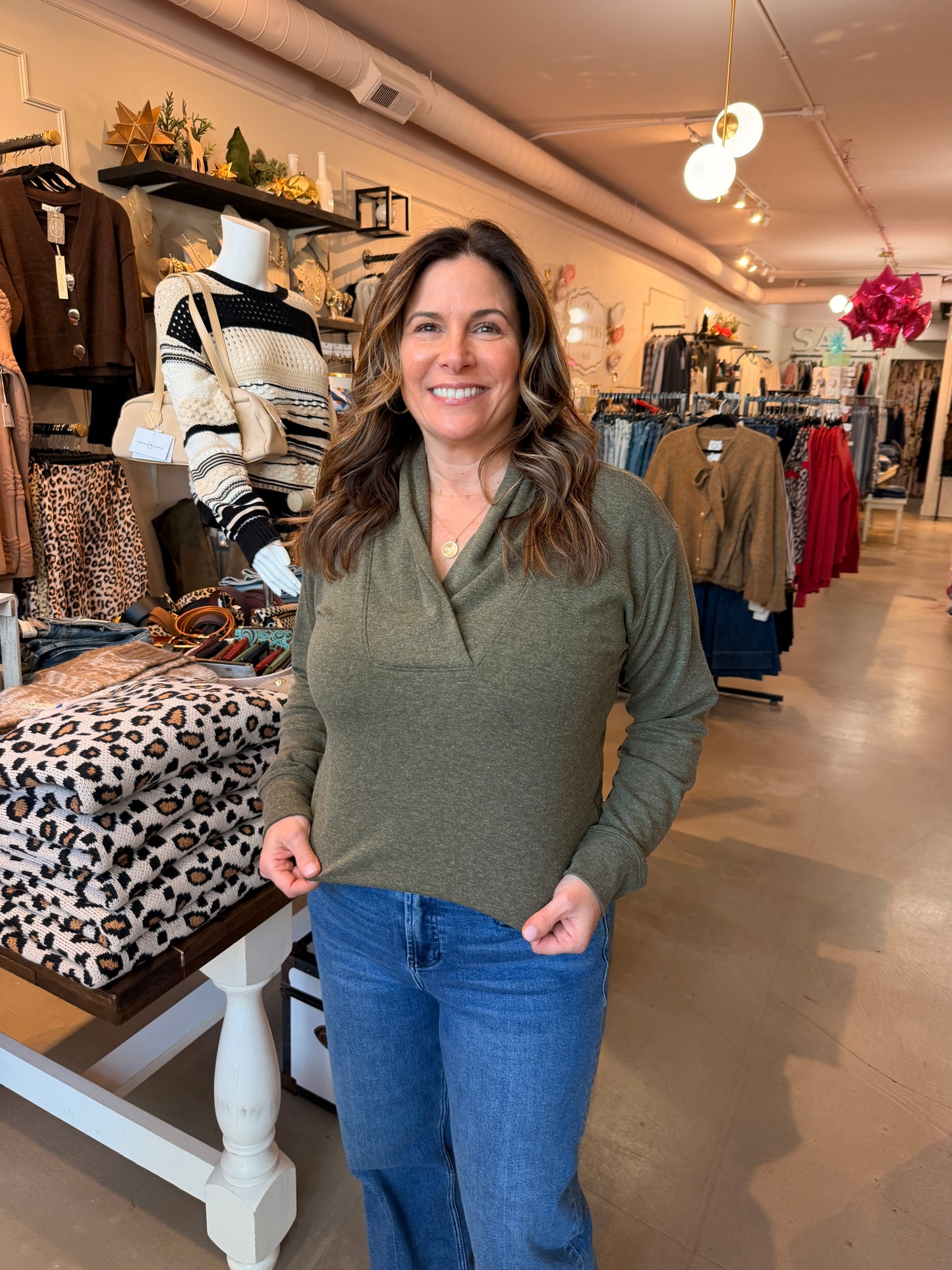 Shawl Collar Sweatshirt