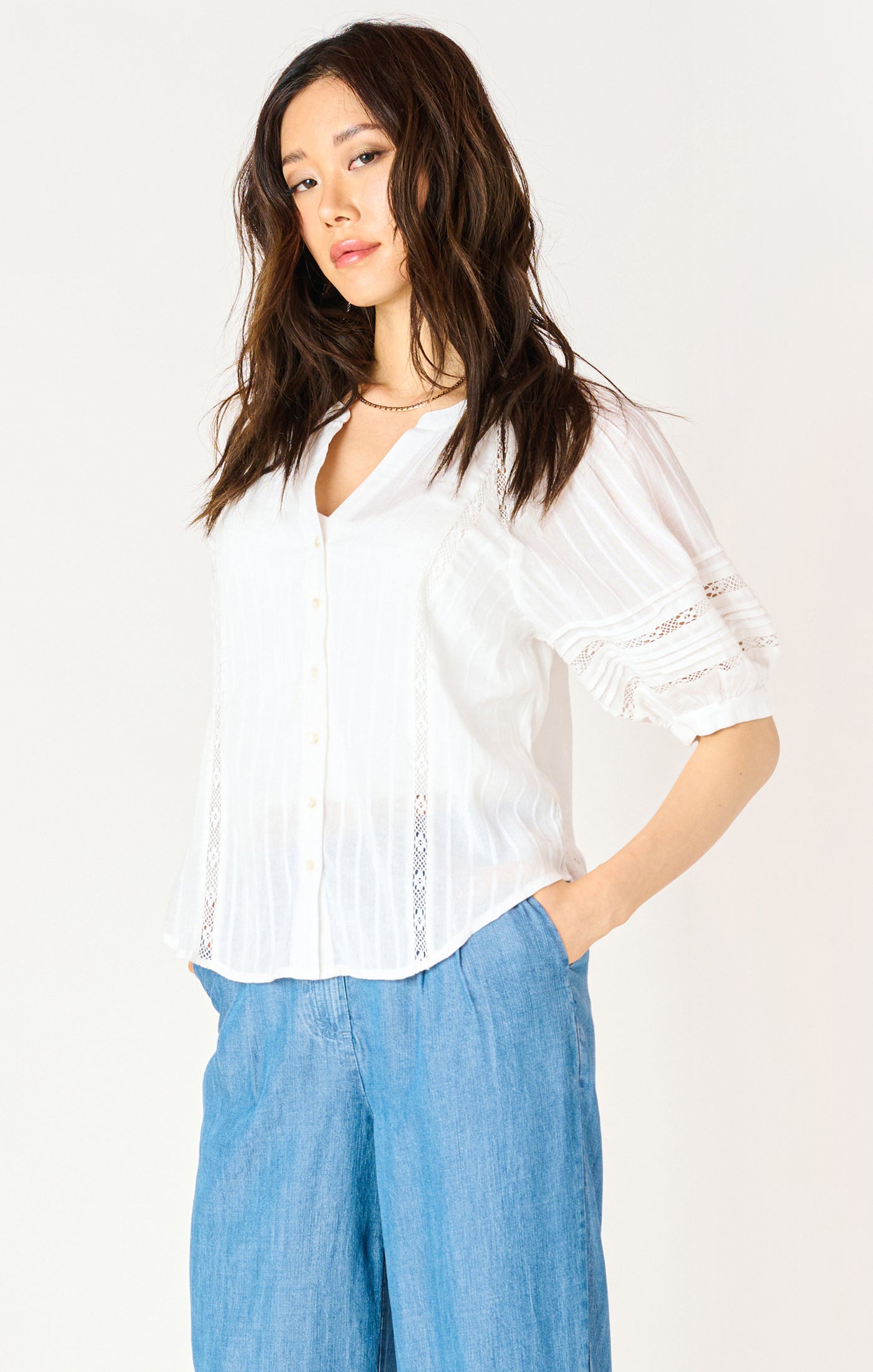 Lace Inset Blouse side
