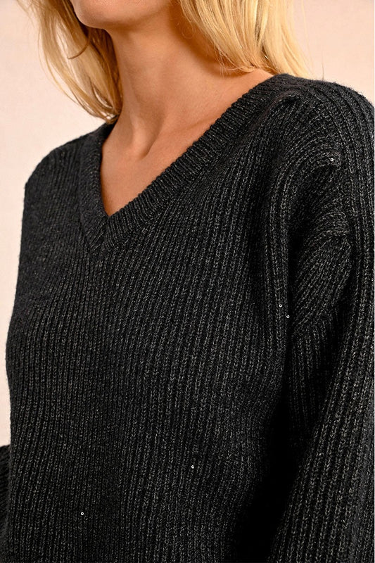 Oversized V Neck Sweater