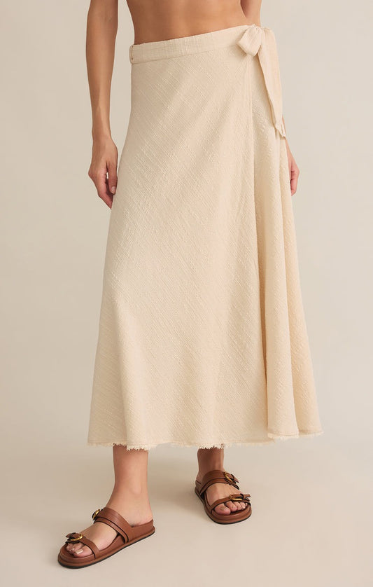 Salerno Wrap Midi Skirt front