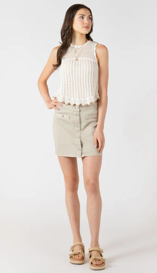 Contrast Trim Sweater Tank