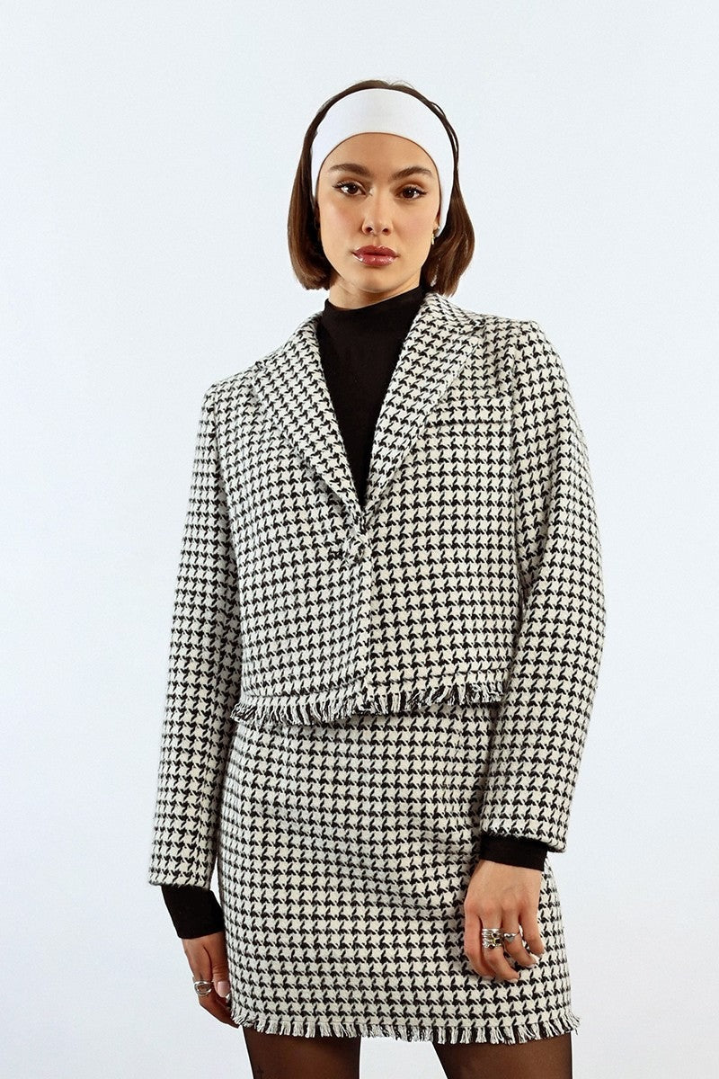 Short Houndstooth Jacket