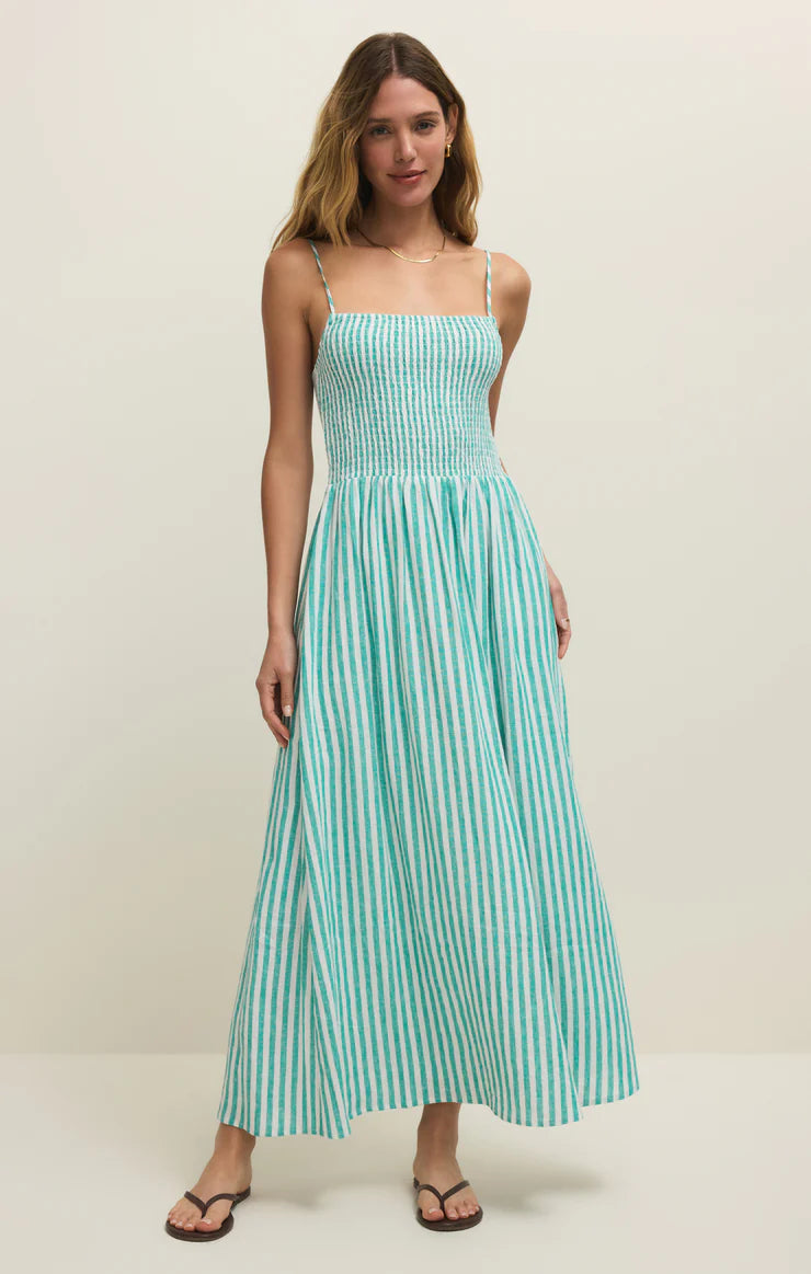 Bayside Striped Midi