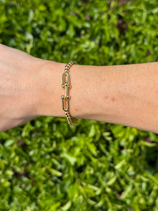 Gold Plated Stretch Bracelet