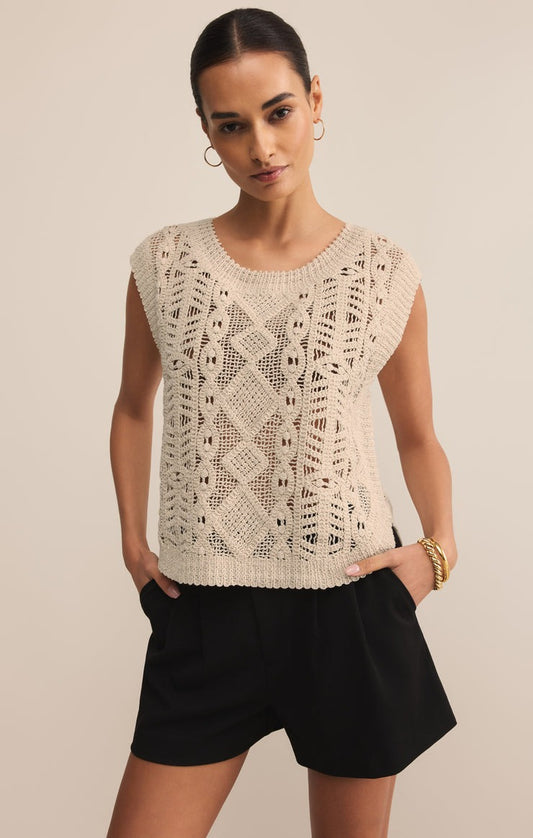 Baroque Sweater Top Crystal