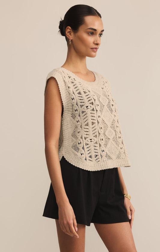 Baroque Sweater Top Crystal