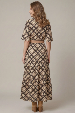 1/2 Slve Print Maxi
