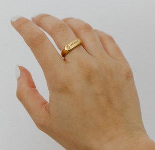 Stamped Daisy Ring