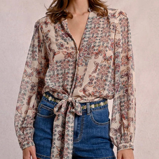 Floral Sheer Blouse