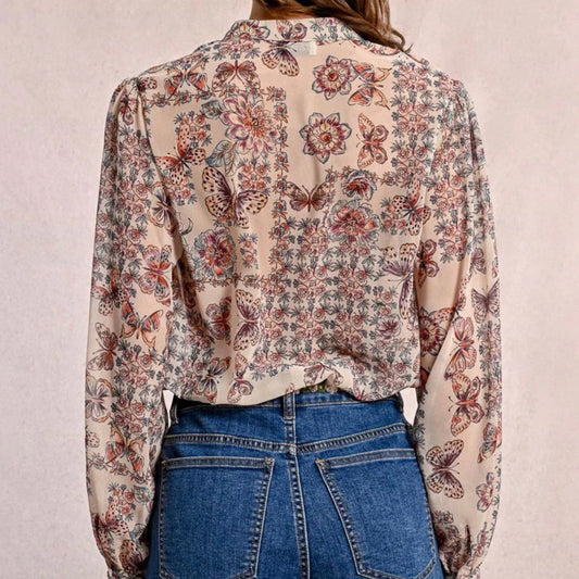 Floral Sheer Blouse