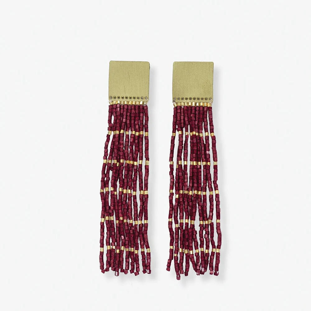 Harlow Brass Top Fringe Earring