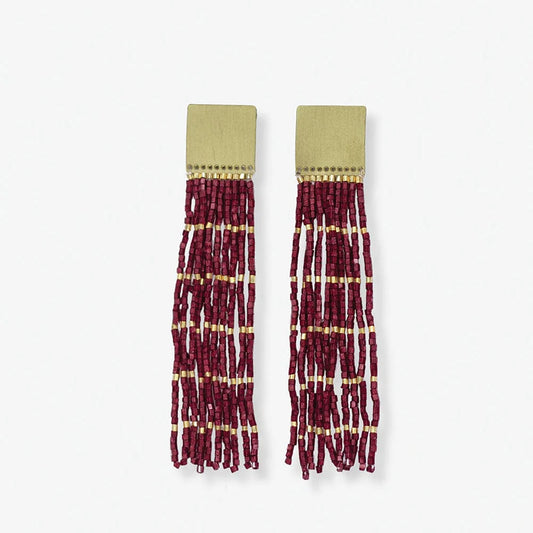 Harlow Brass Top Fringe Earring