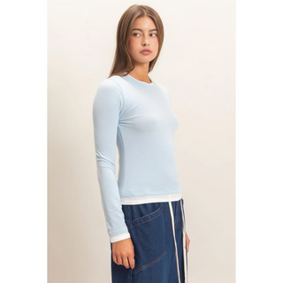 2 Color Knit Top