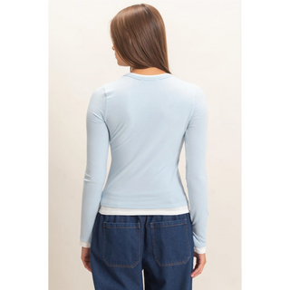 2 Color Knit Top