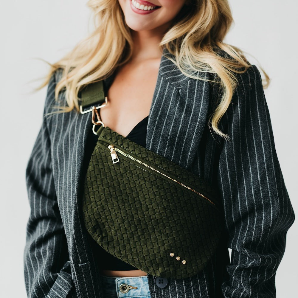 Westlyn Suede Woven Bum Bag