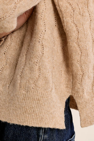 Gold Open Knit Sweater