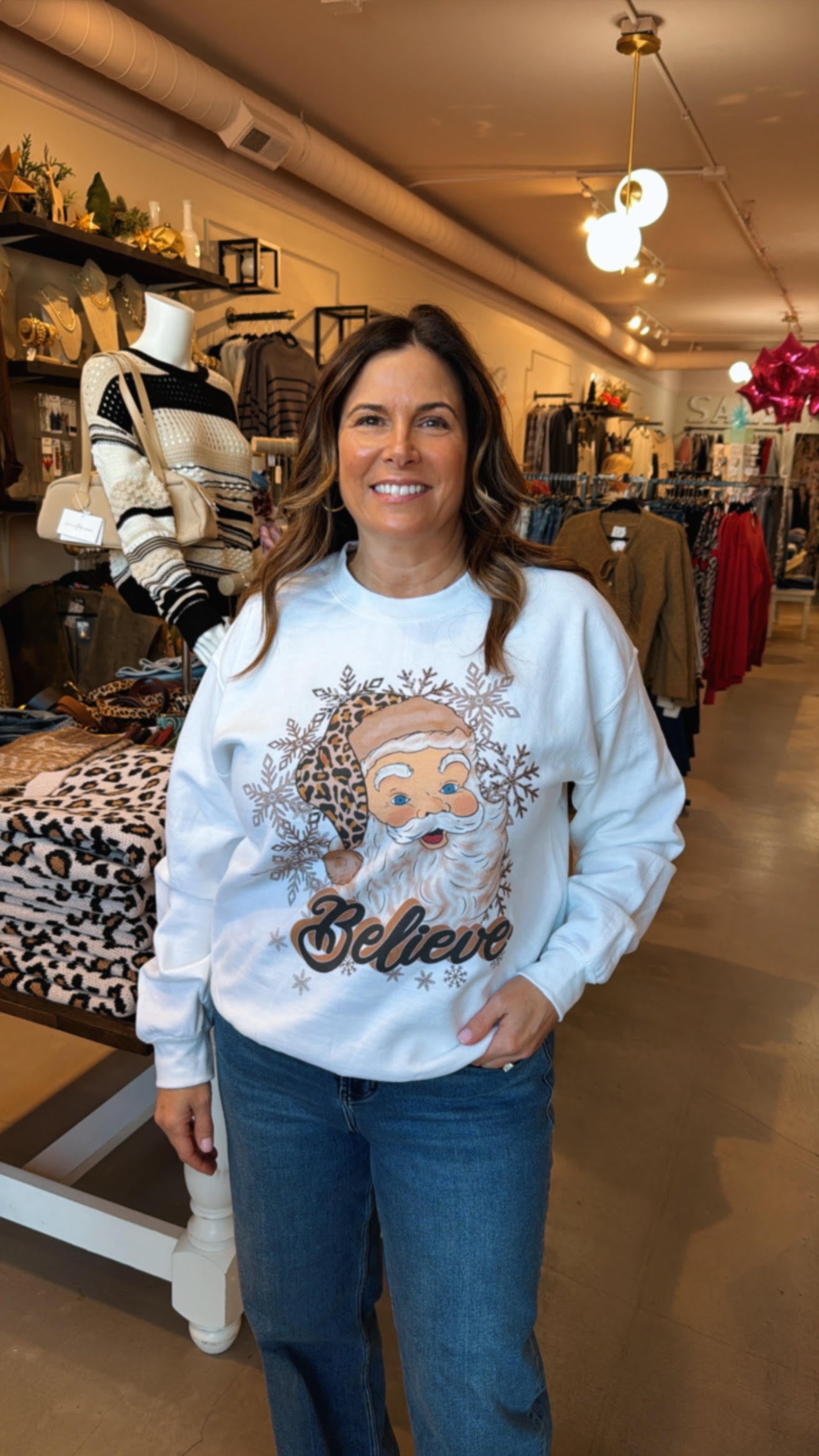 Christmas Leopard Santa