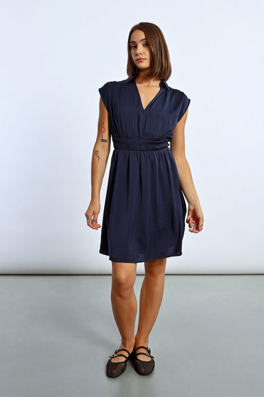Navy Collar Dress