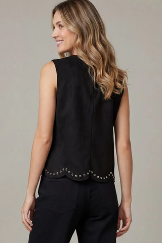 Stud Faux Suede