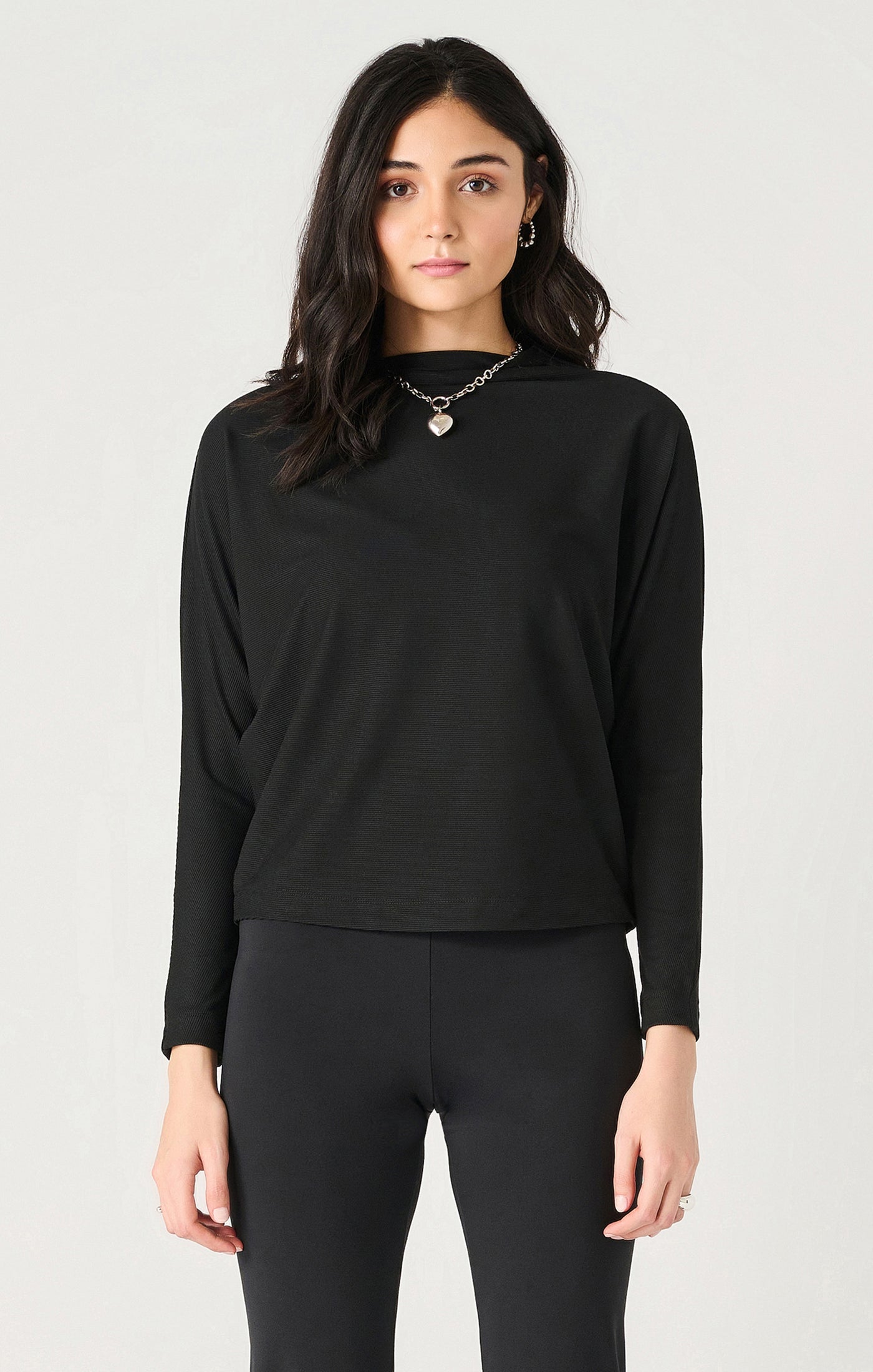 L/S Mock Ribbed Top